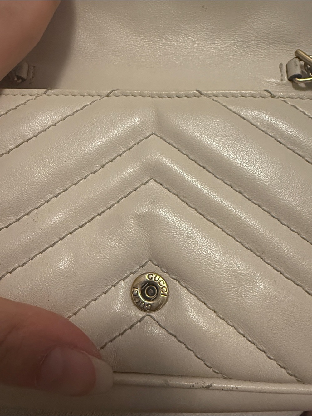 Gucci Super Mini Marmont Matelassé Crossbody in Light Cream with Gold Hardware - Picture 8 of 12